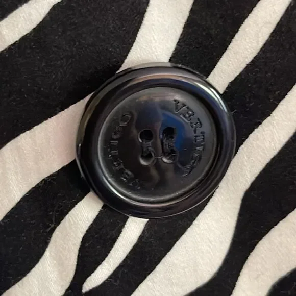 Vertigo Paris zebra print black and white short trench coat - Picture 2 of 6